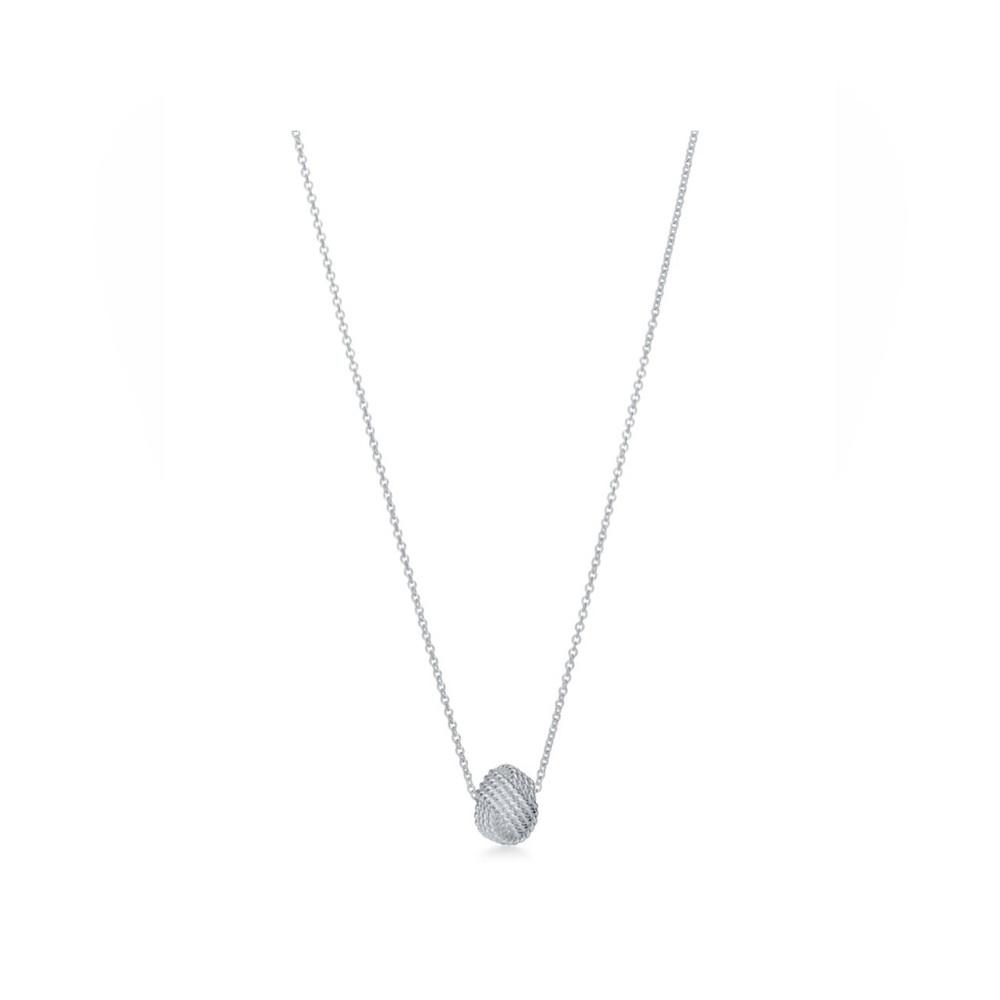 TIFFANY & CO. Tiffany Twist - Knot Pendant - Sterling Silver Necklace